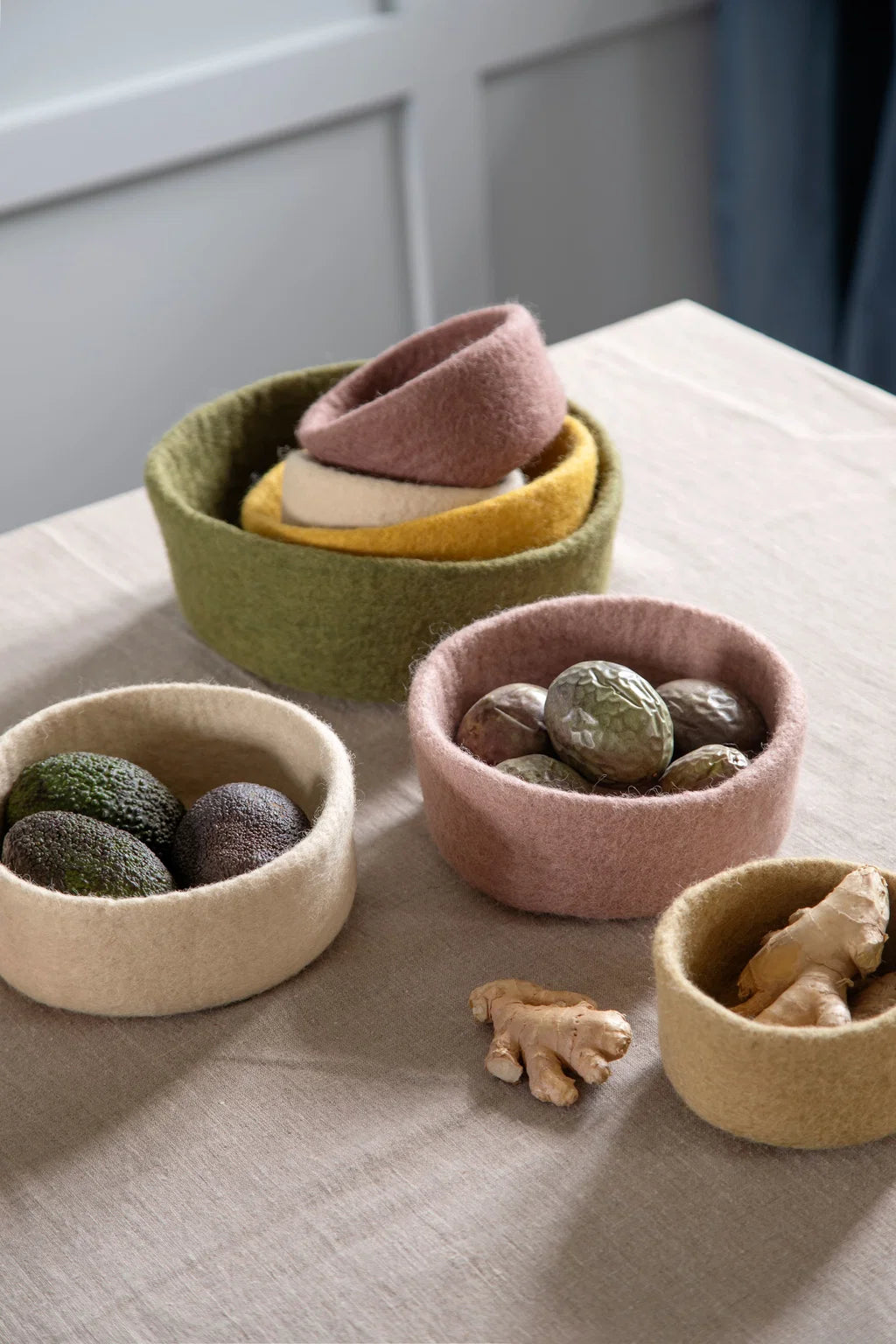 Mand beige set van 3