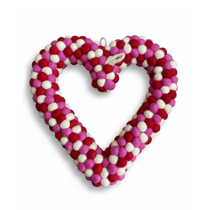 Krans hart roze