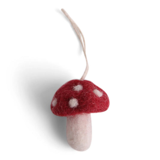 Mini paddestoelen rood set van 3