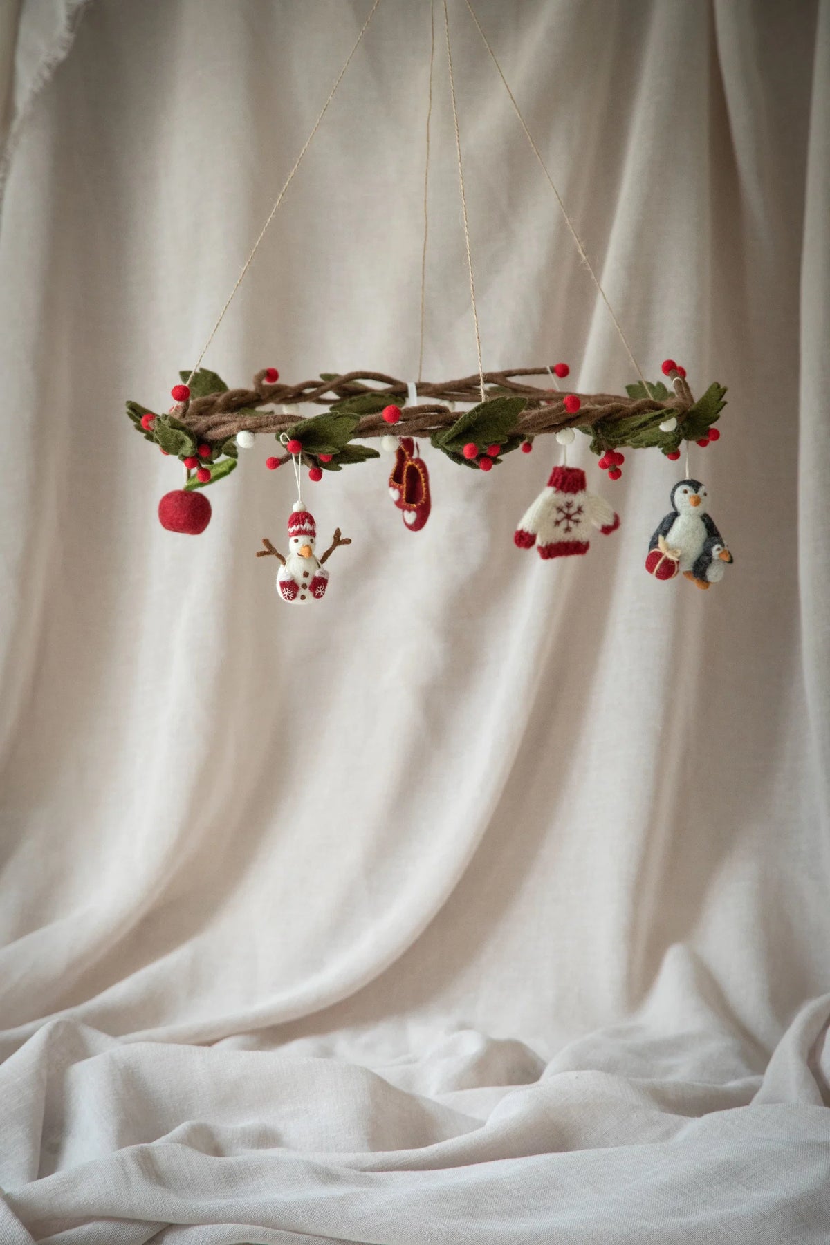 Kerstkrans hulst hangend